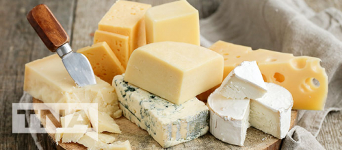 Pile of Various Cheeses