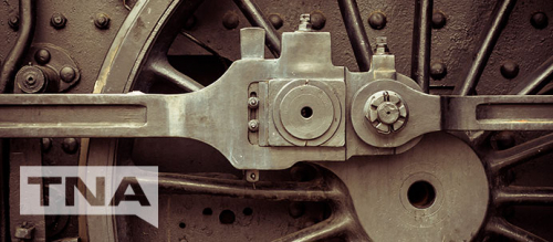 Close up of a train wheel